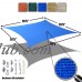 Alion Home Square Blue Sun Shade Sail For Patio Pool Deck Porch Garden with 8'' Stainless Steel Hardware Kit  16'5''x 16'5''   